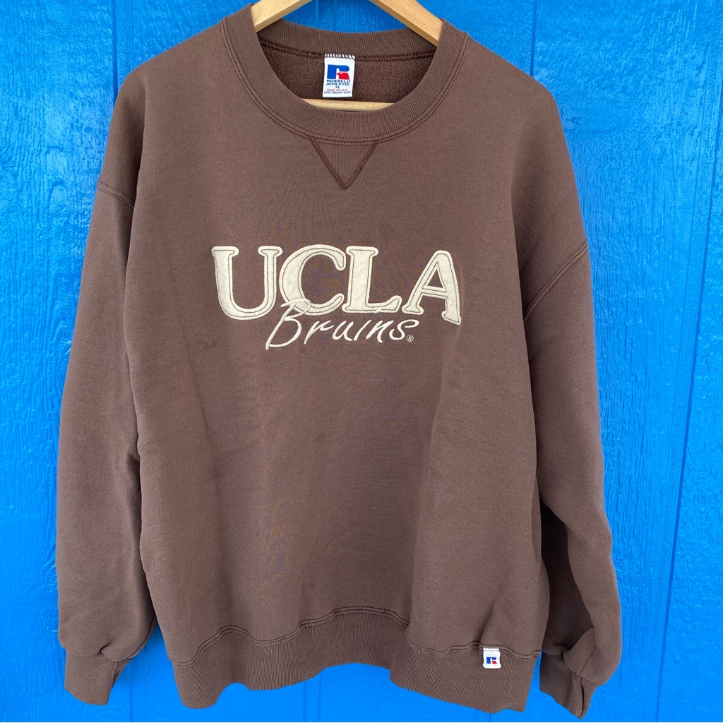 Vintage Russell Athletic Ucla Bruins Sweatshirt Xl Brown Crewneck Pullover